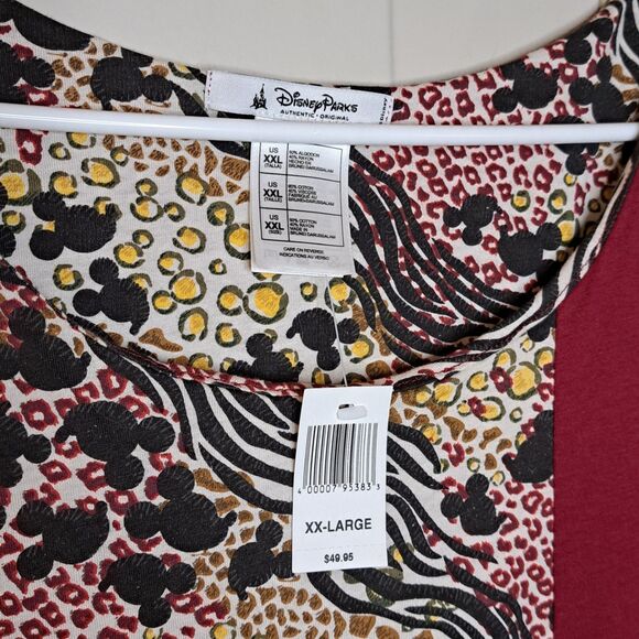 NEW Disney Parks Animal Kingdom Dress Red Side Authentic Size XXL - Picture 4 of 9